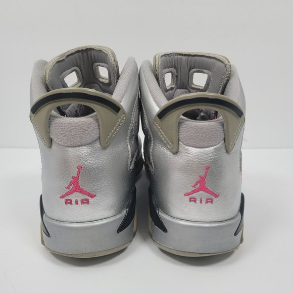 Nike Air Jordan Retro 6 GS Valentines Day Silver Youth Shoes 543390-009 US SZ 7Y - Picture 4 of 8